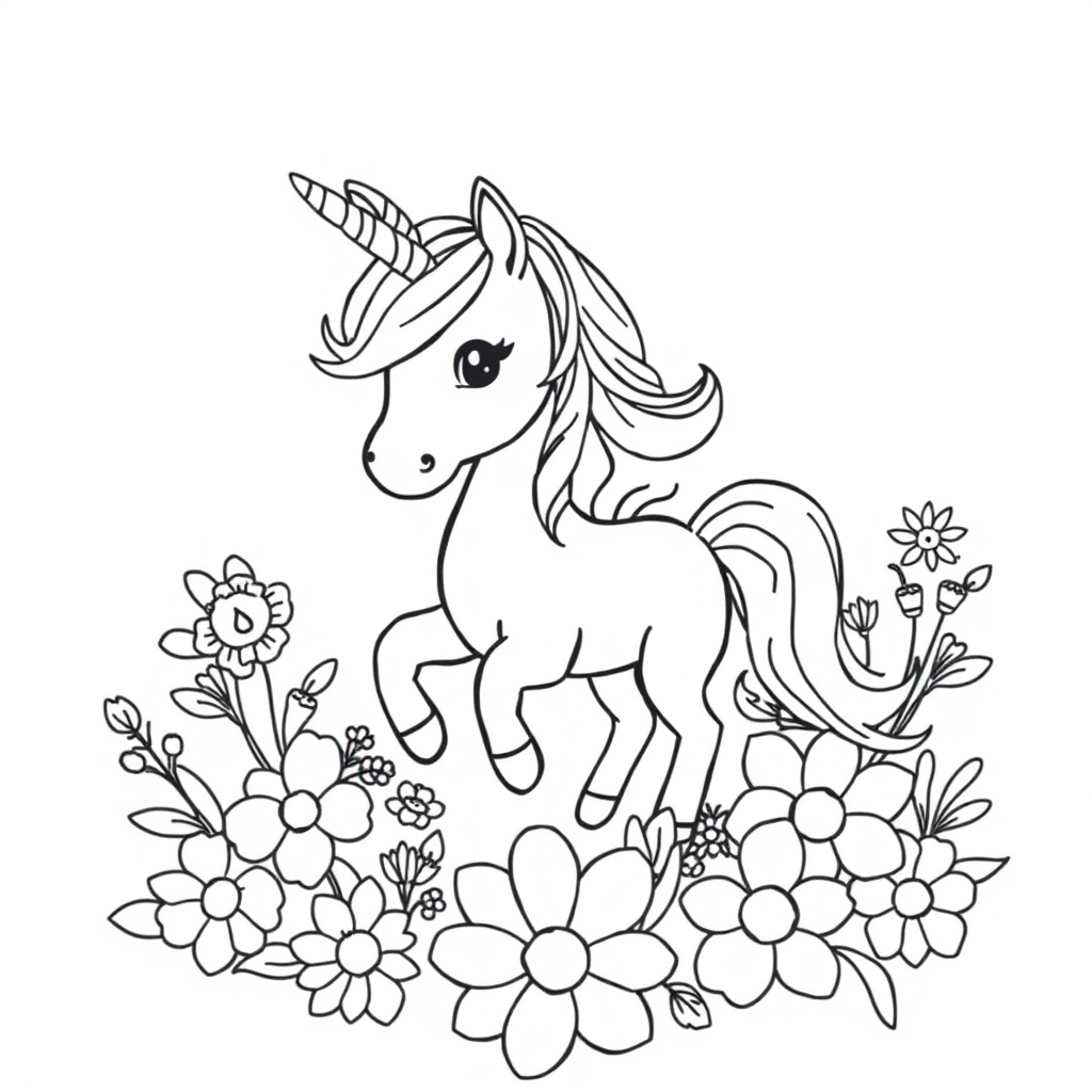 unicorn coloring page 5