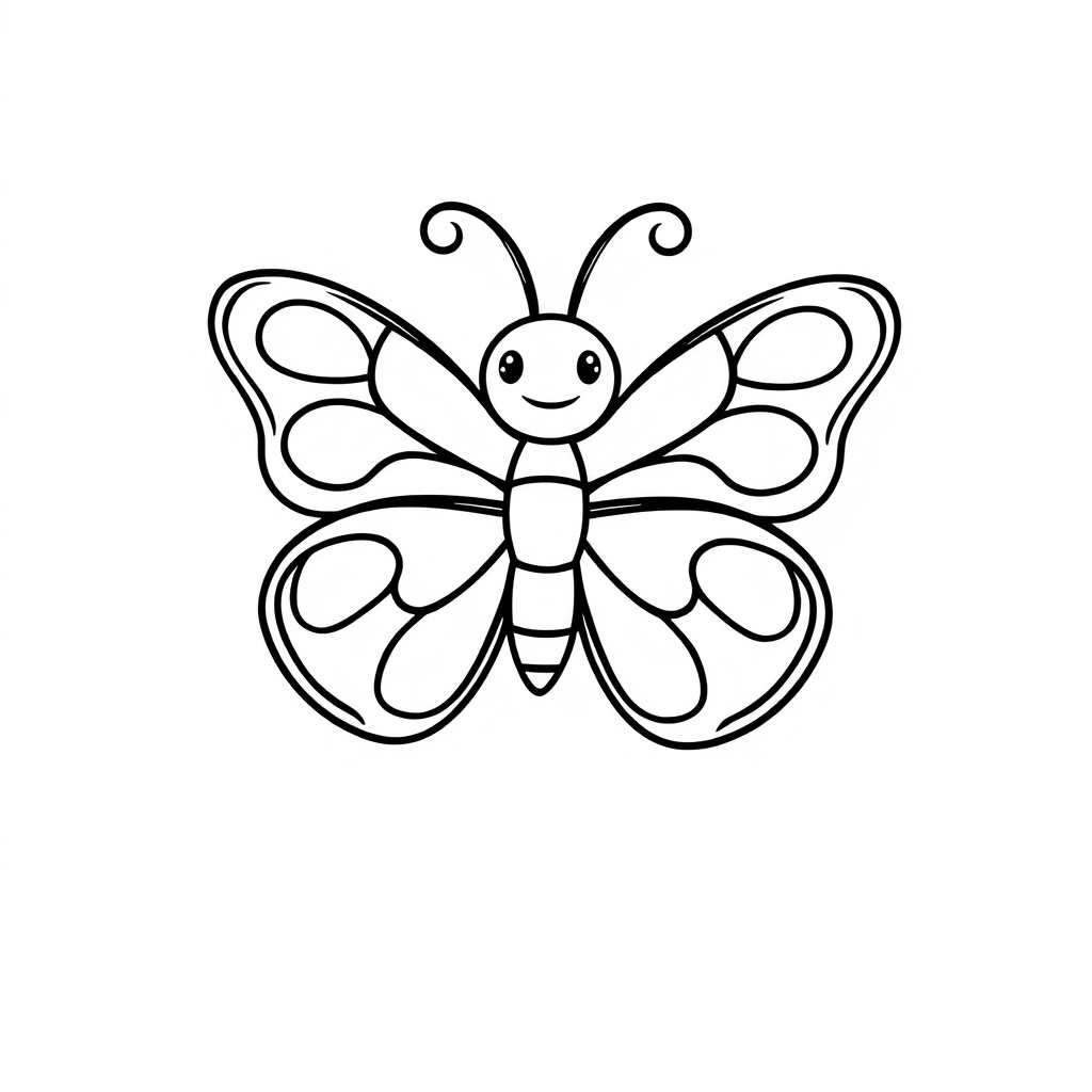 simple butterfly coloring page 8