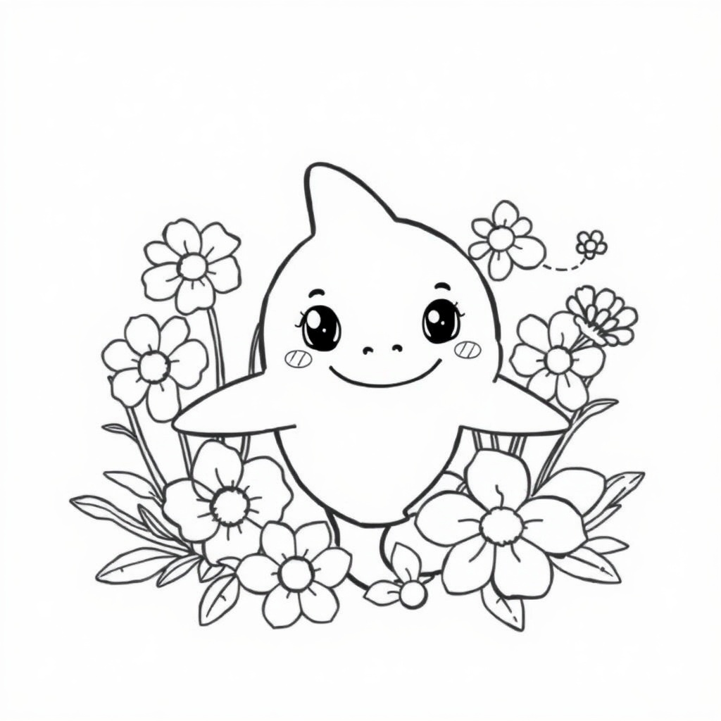 baby shark coloring page 5