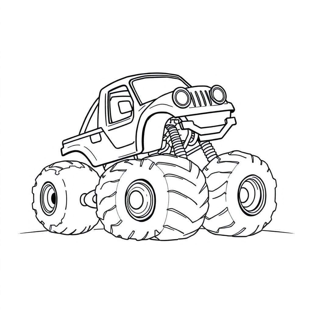 monster truck coloring page 8