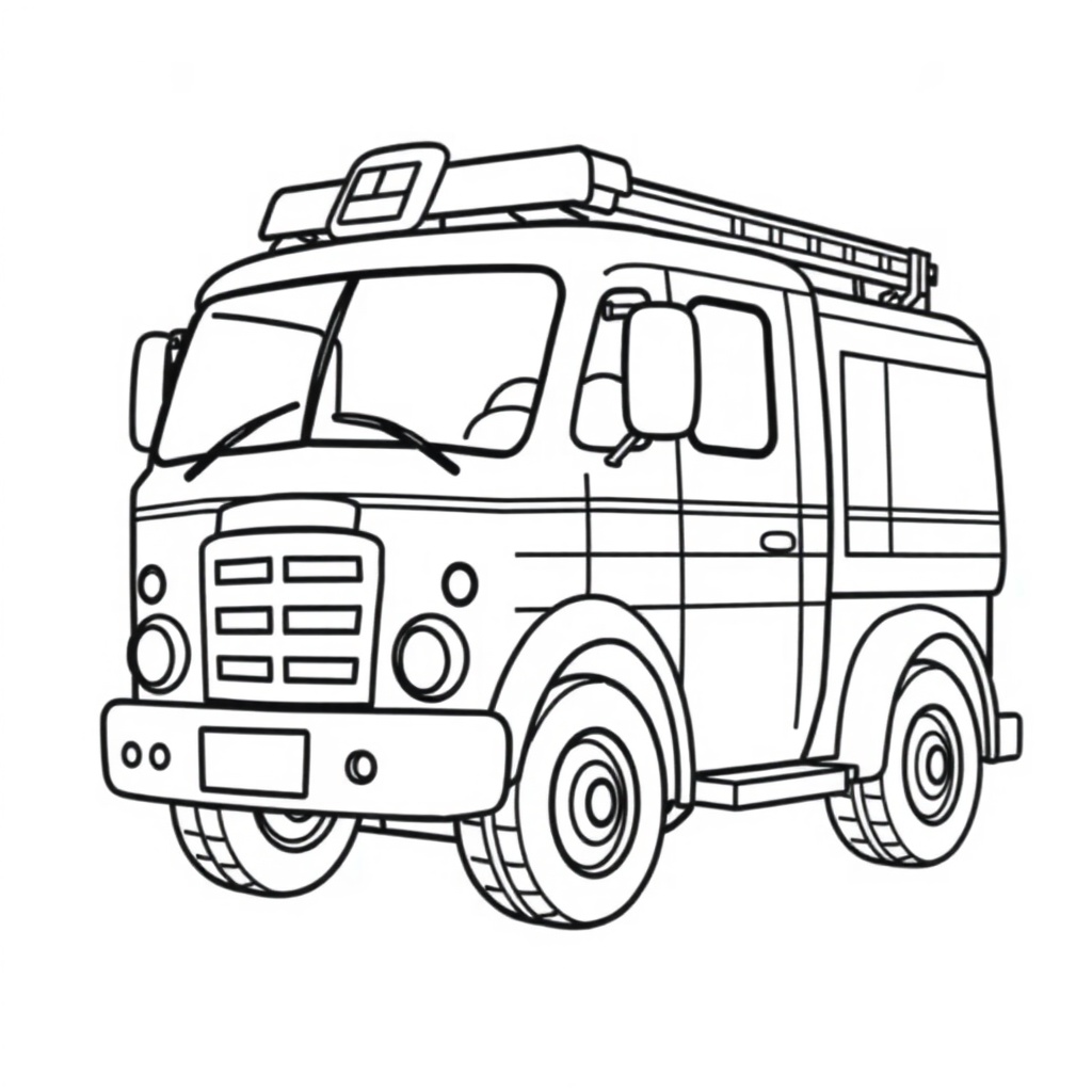 fire truck coloring page 8