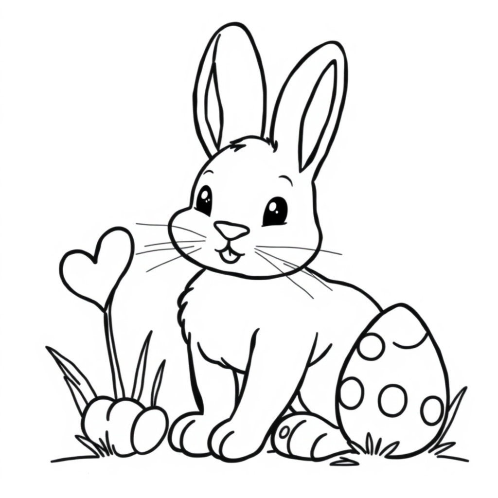 easter bunny coloring page 6
