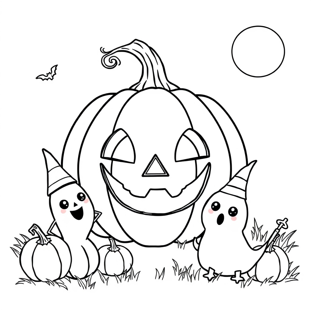 halloween pumpkin coloring page 7