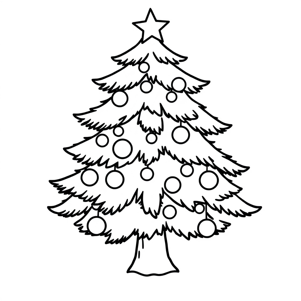 christmas tree coloring page 8