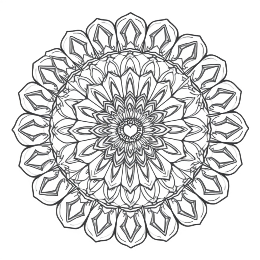 detailed mandala coloring page 6