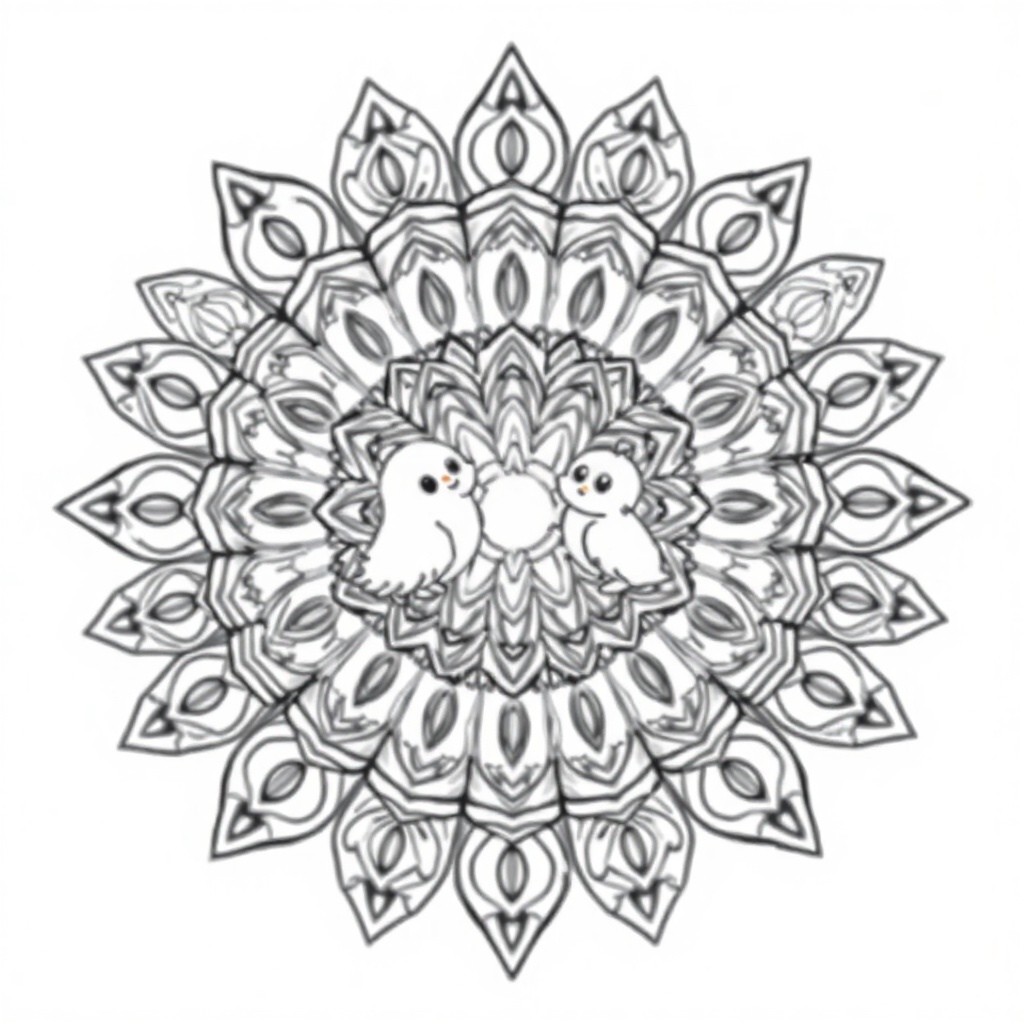 detailed mandala coloring page 7