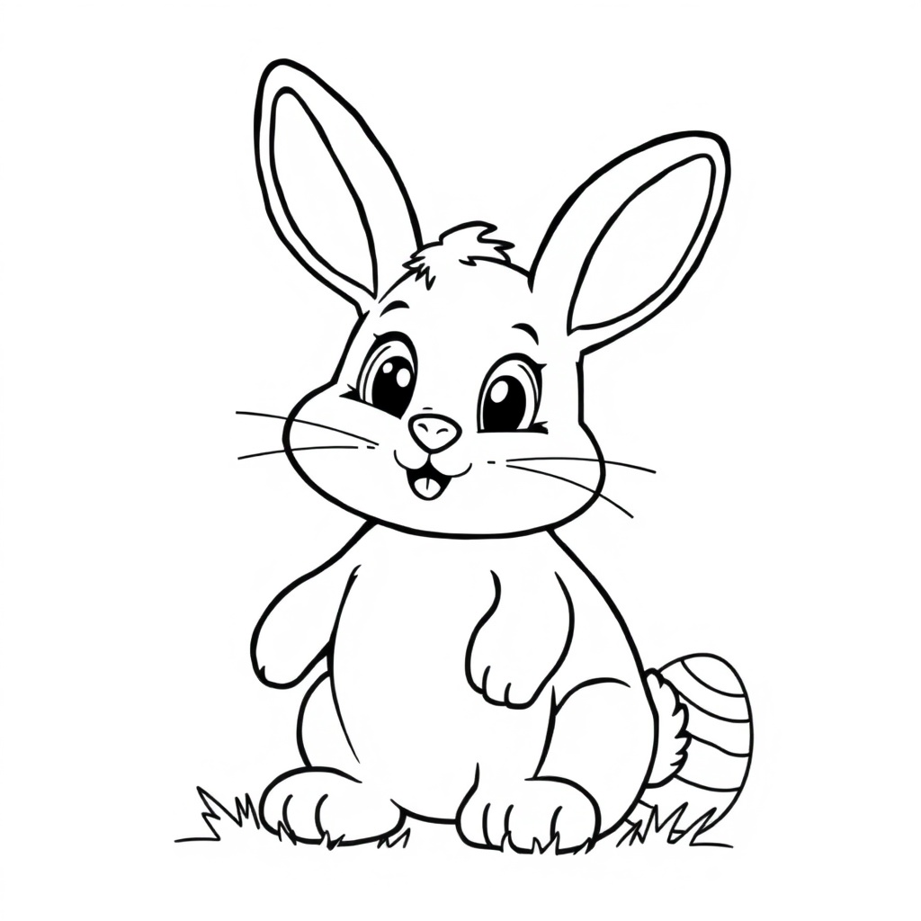 easter bunny coloring page 8