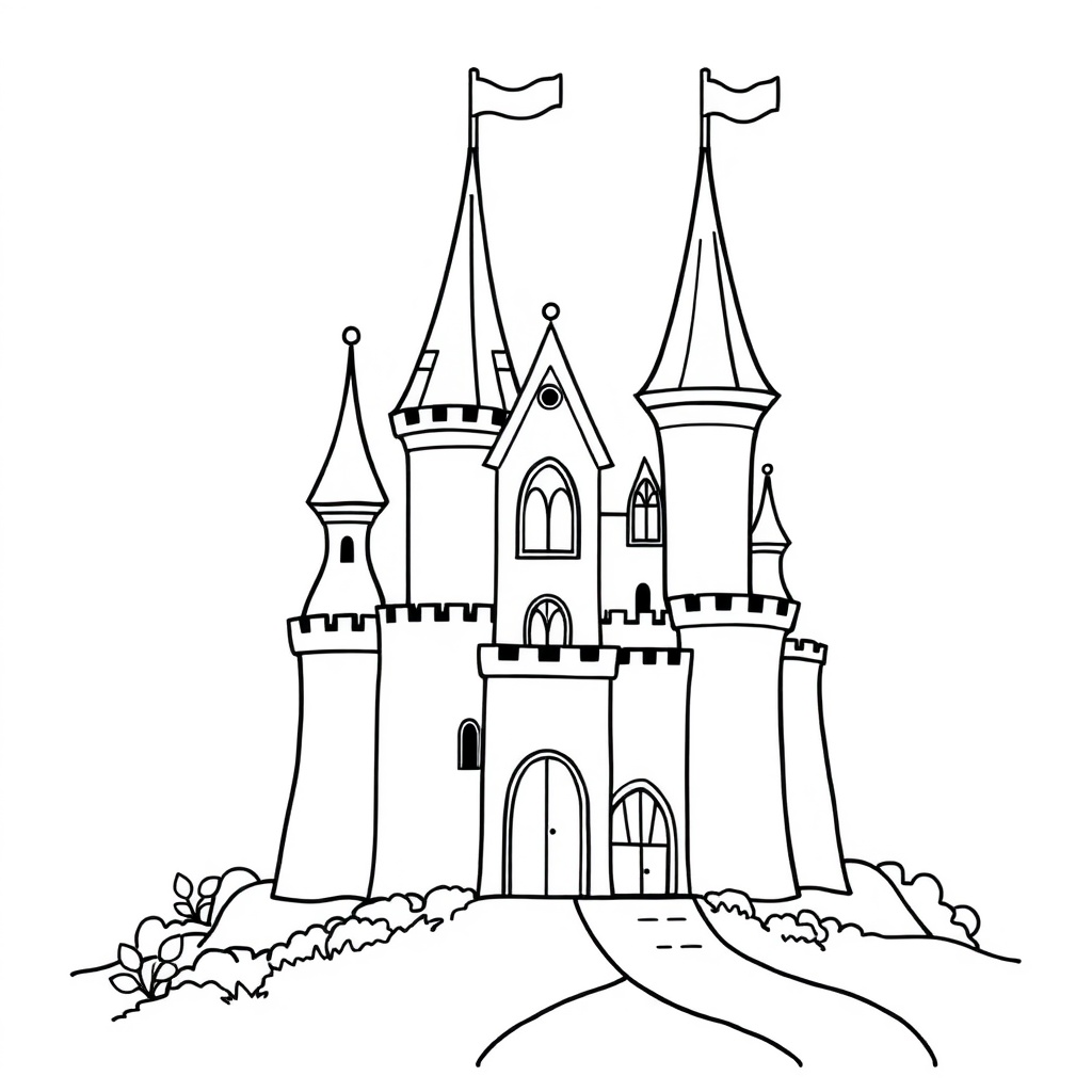 princess castle coloring page 6