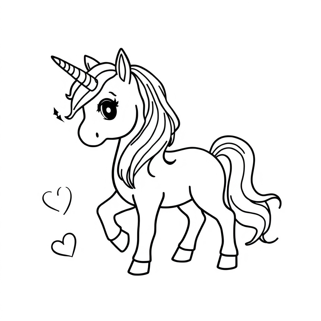 rainbow unicorn coloring page 6