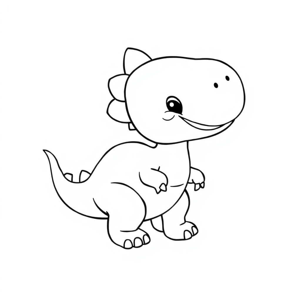 baby dinosaur coloring page 8