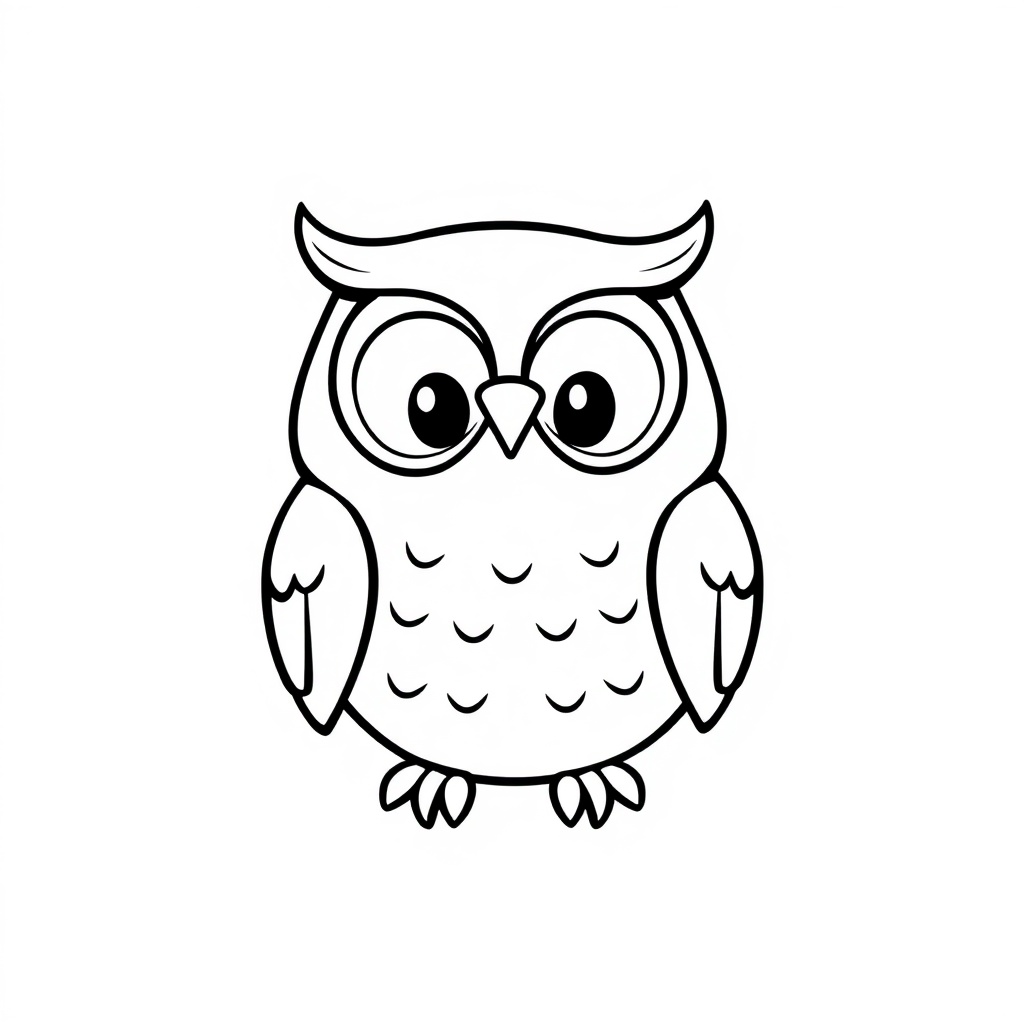 cute owl coloring page 8