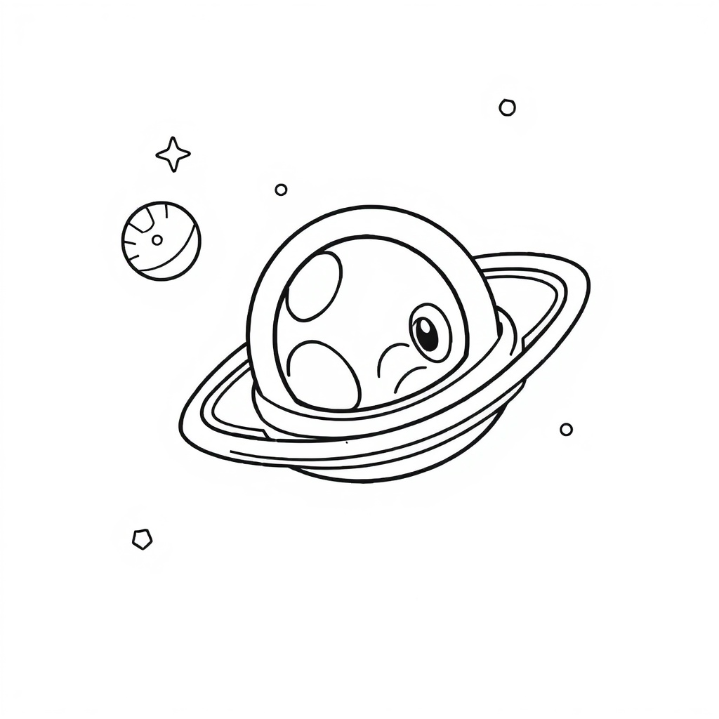 outer space coloring page 8