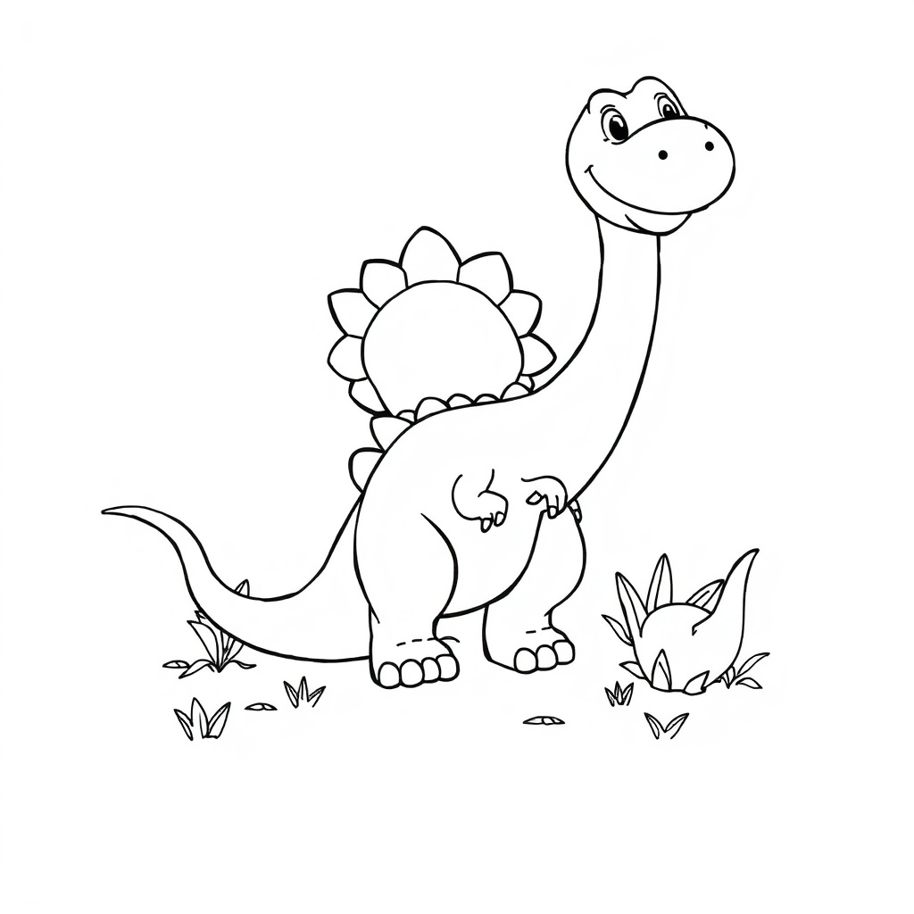 baby dinosaur coloring page 7