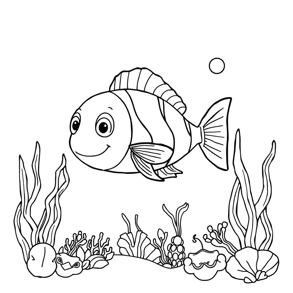 under the sea coloring page 7