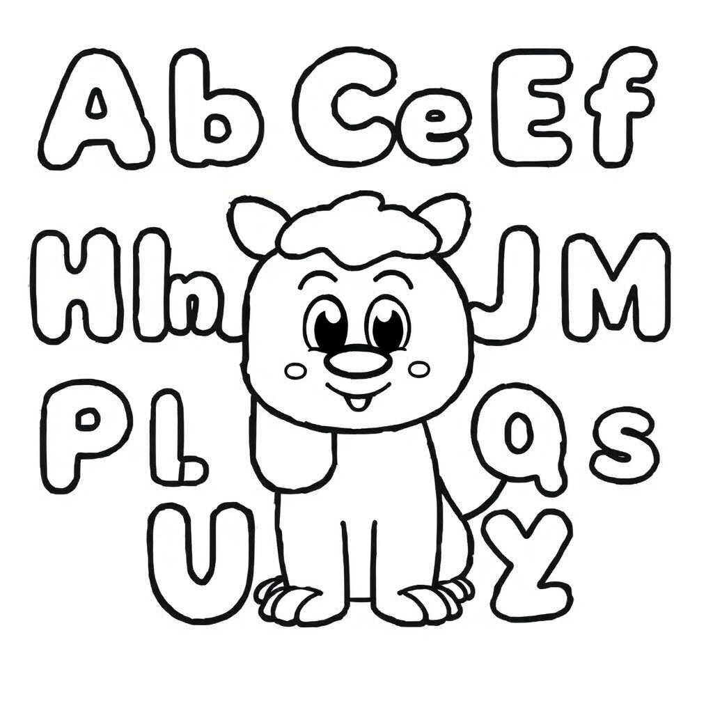 alphabet coloring page 8