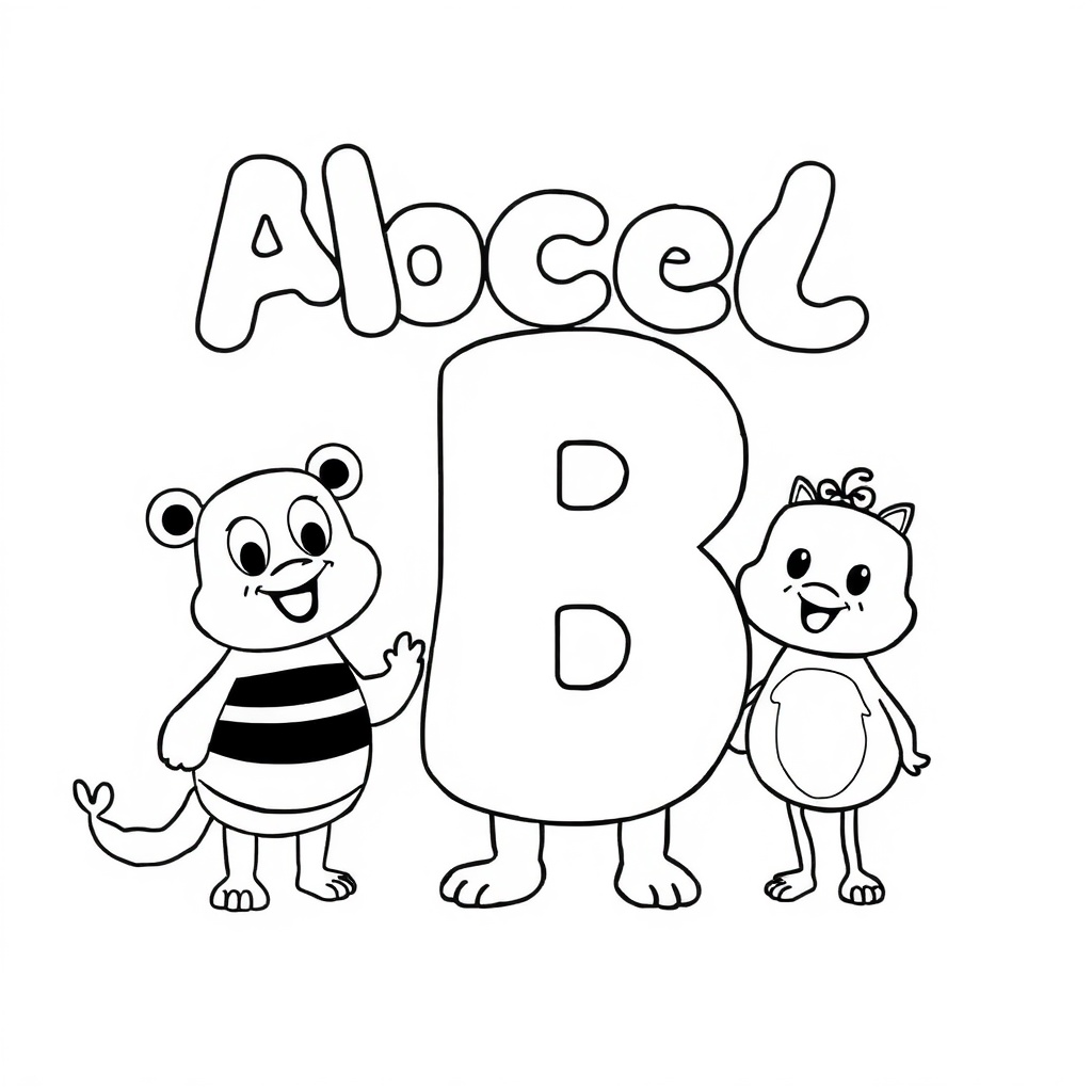 alphabet coloring page 7