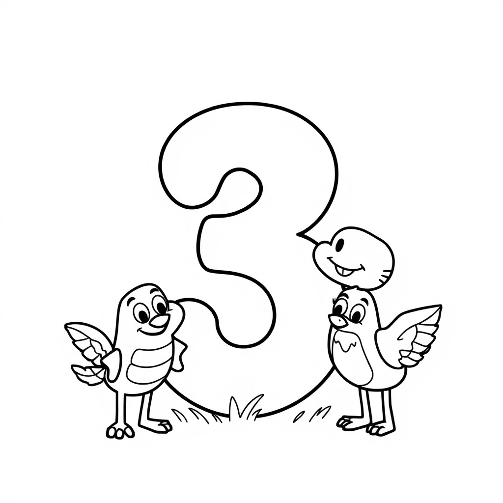 number coloring page 7