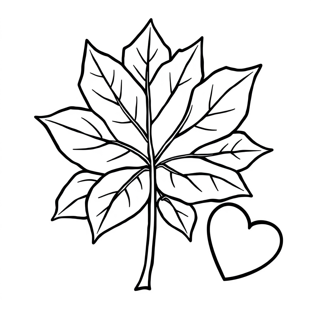 autumn leaves coloring page 6