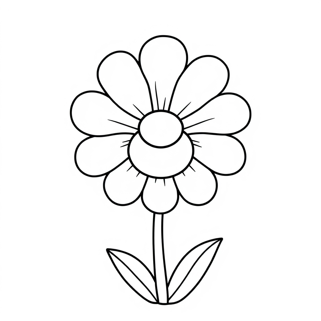 spring flower coloring page 8