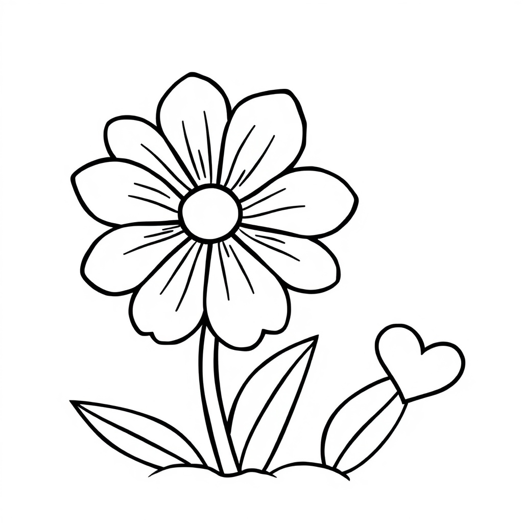 spring flower coloring page 6