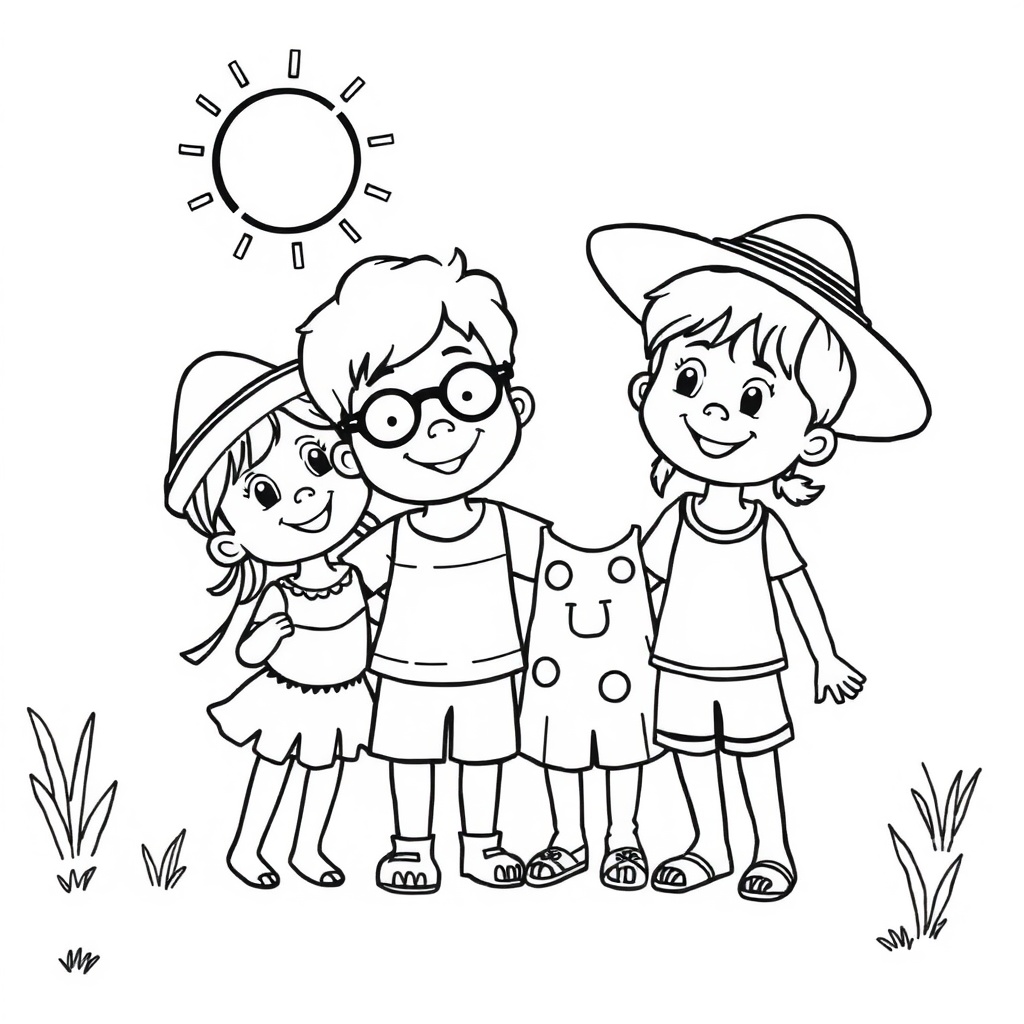 summer coloring page 7