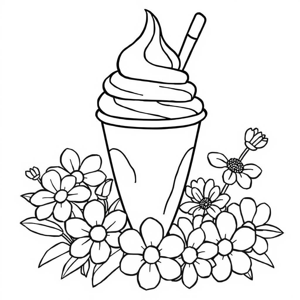 ice cream coloring page 5