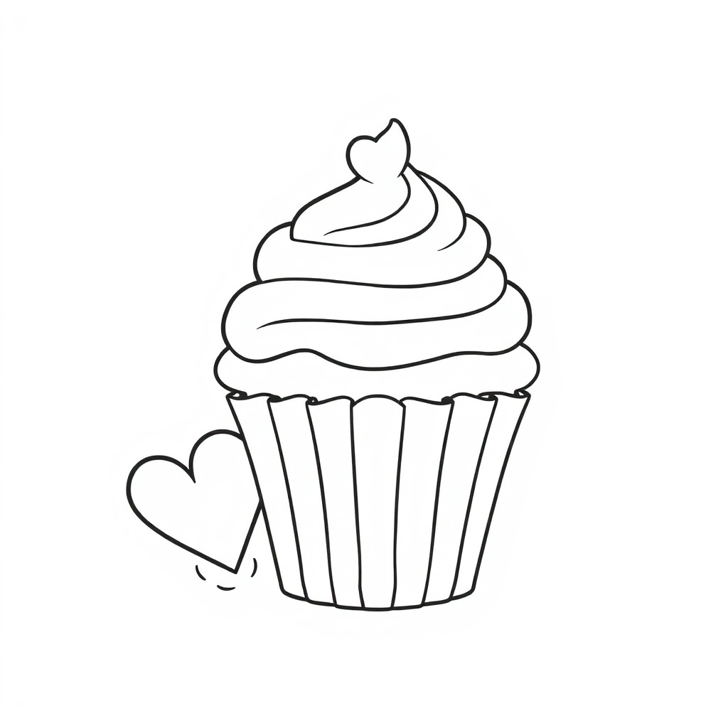 cupcake coloring page 6