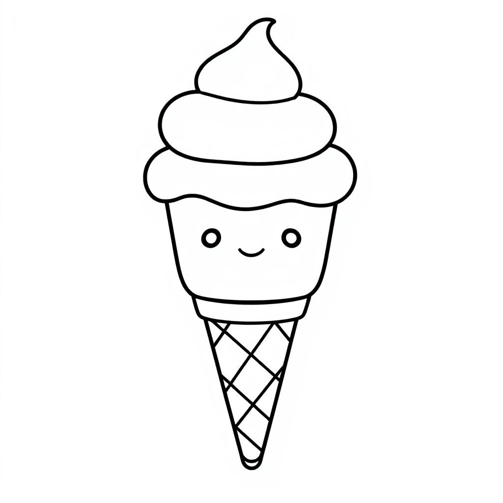 ice cream coloring page 8