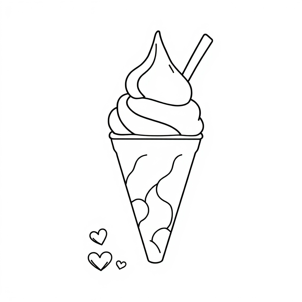 ice cream coloring page 6
