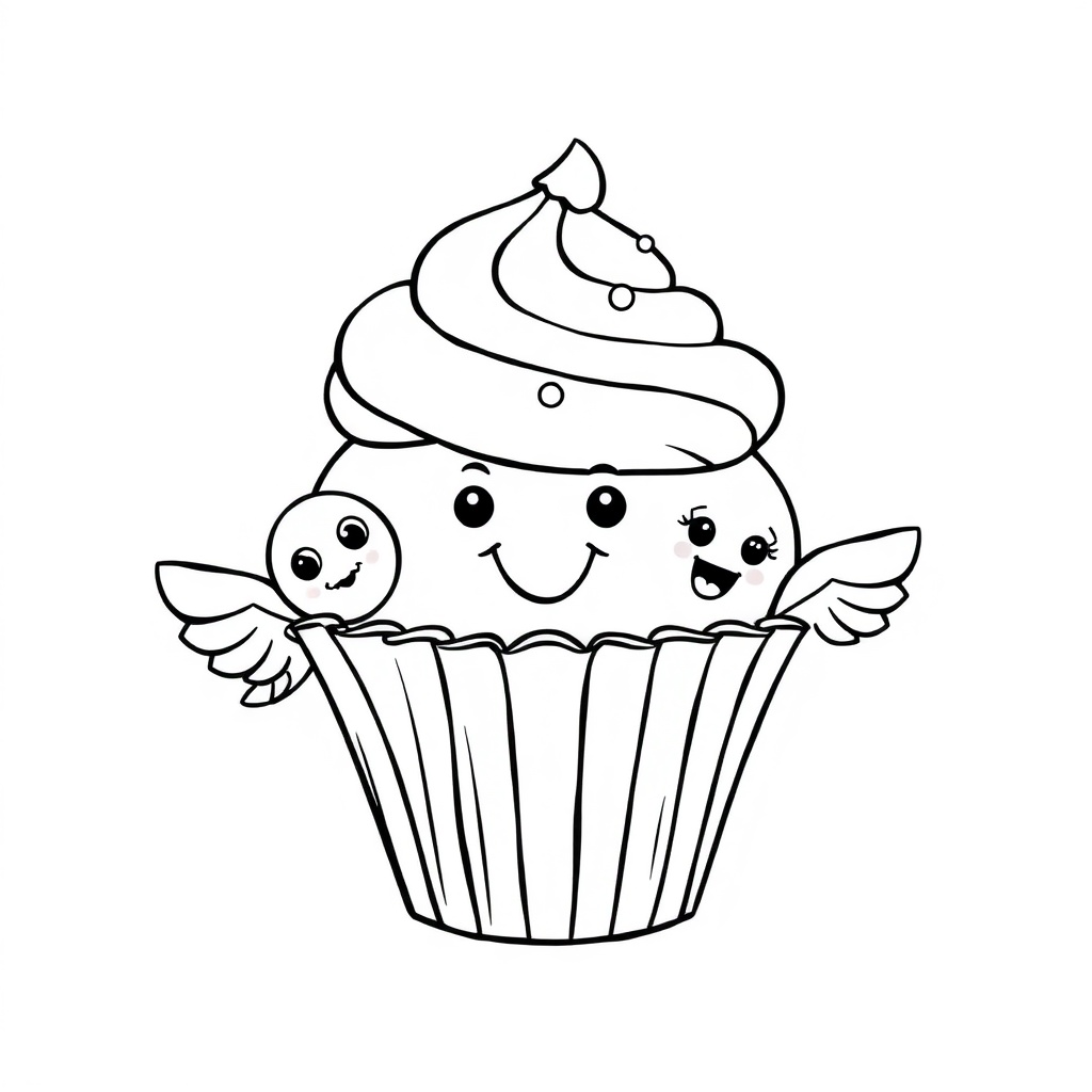 cupcake coloring page 7