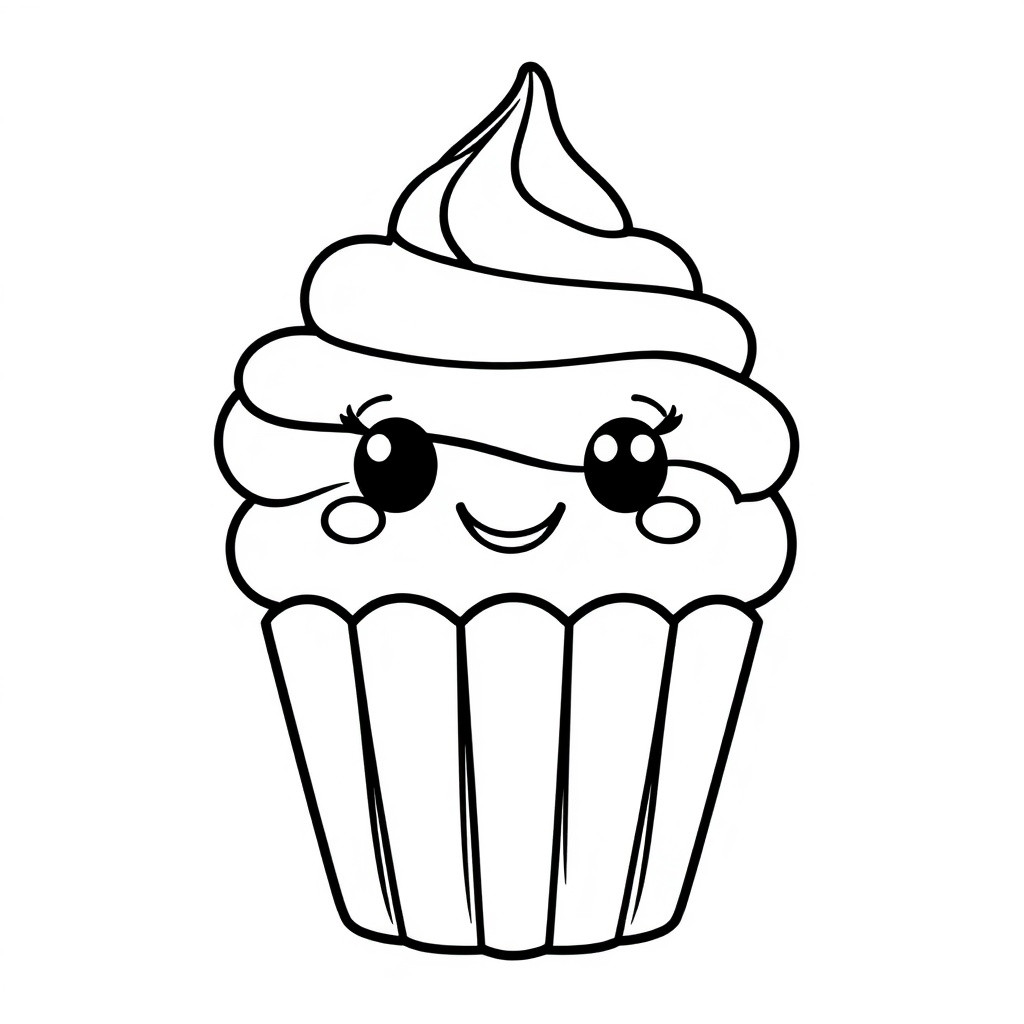 cupcake coloring page 8