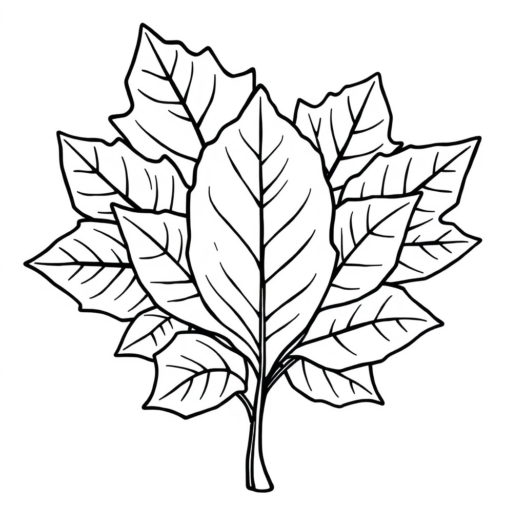 autumn leaves coloring page 8