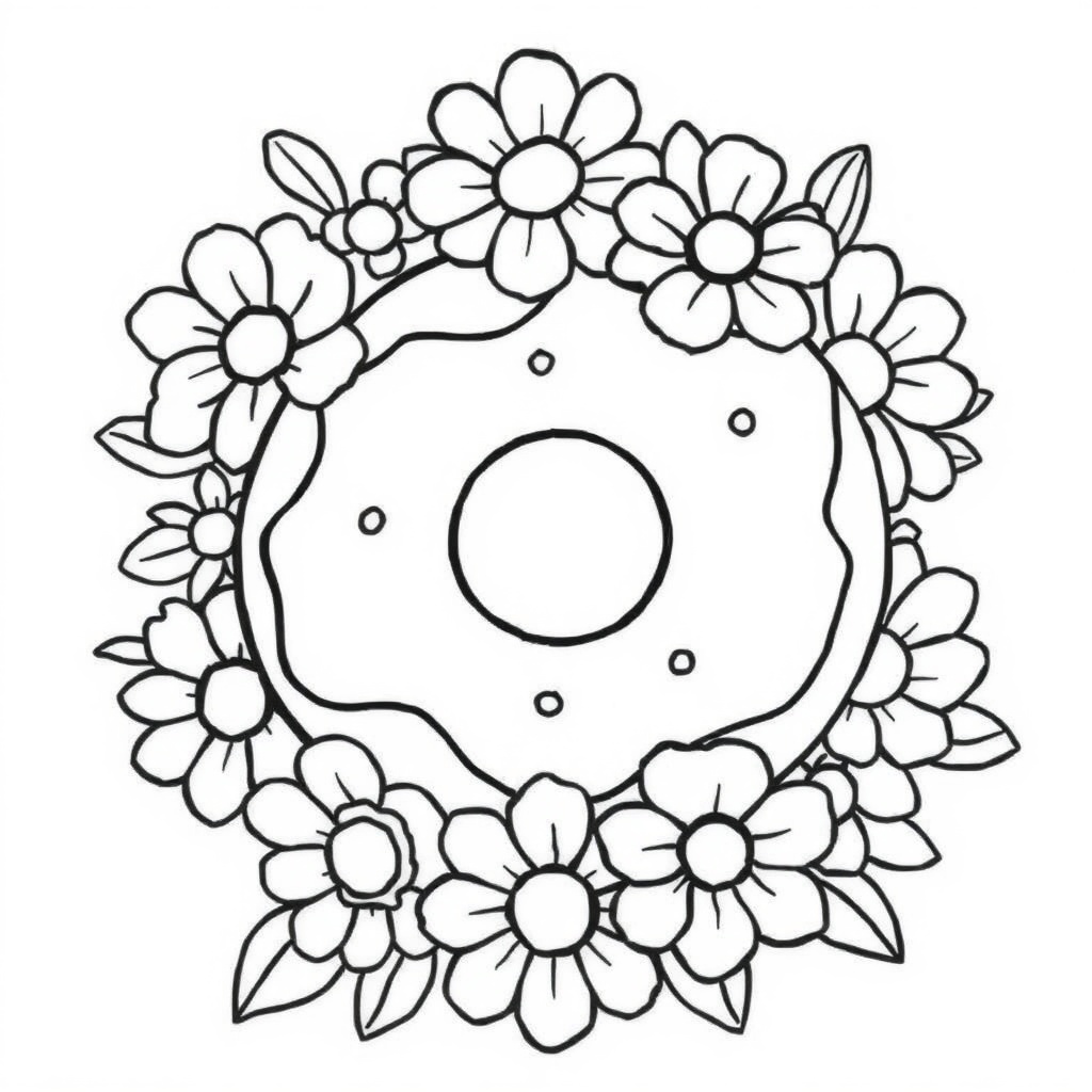 donut coloring page 5
