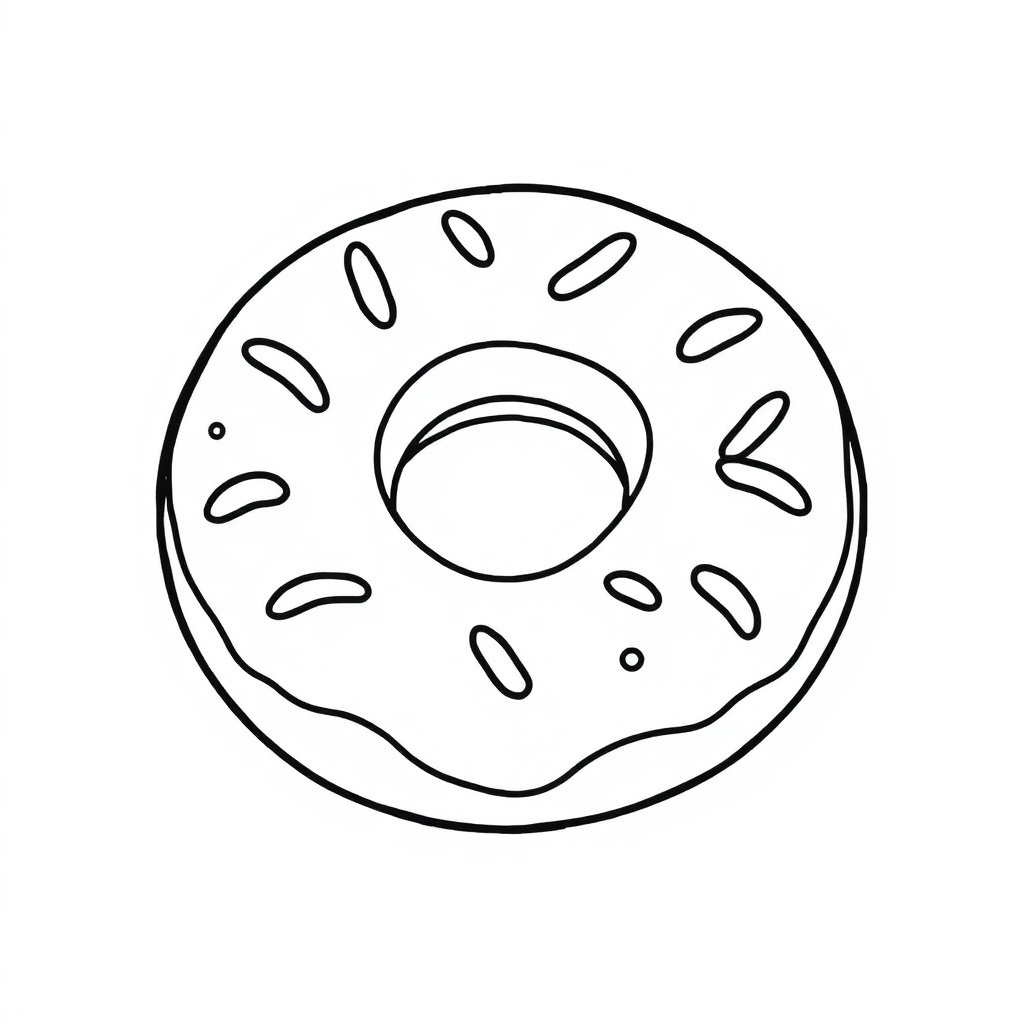 donut coloring page 8