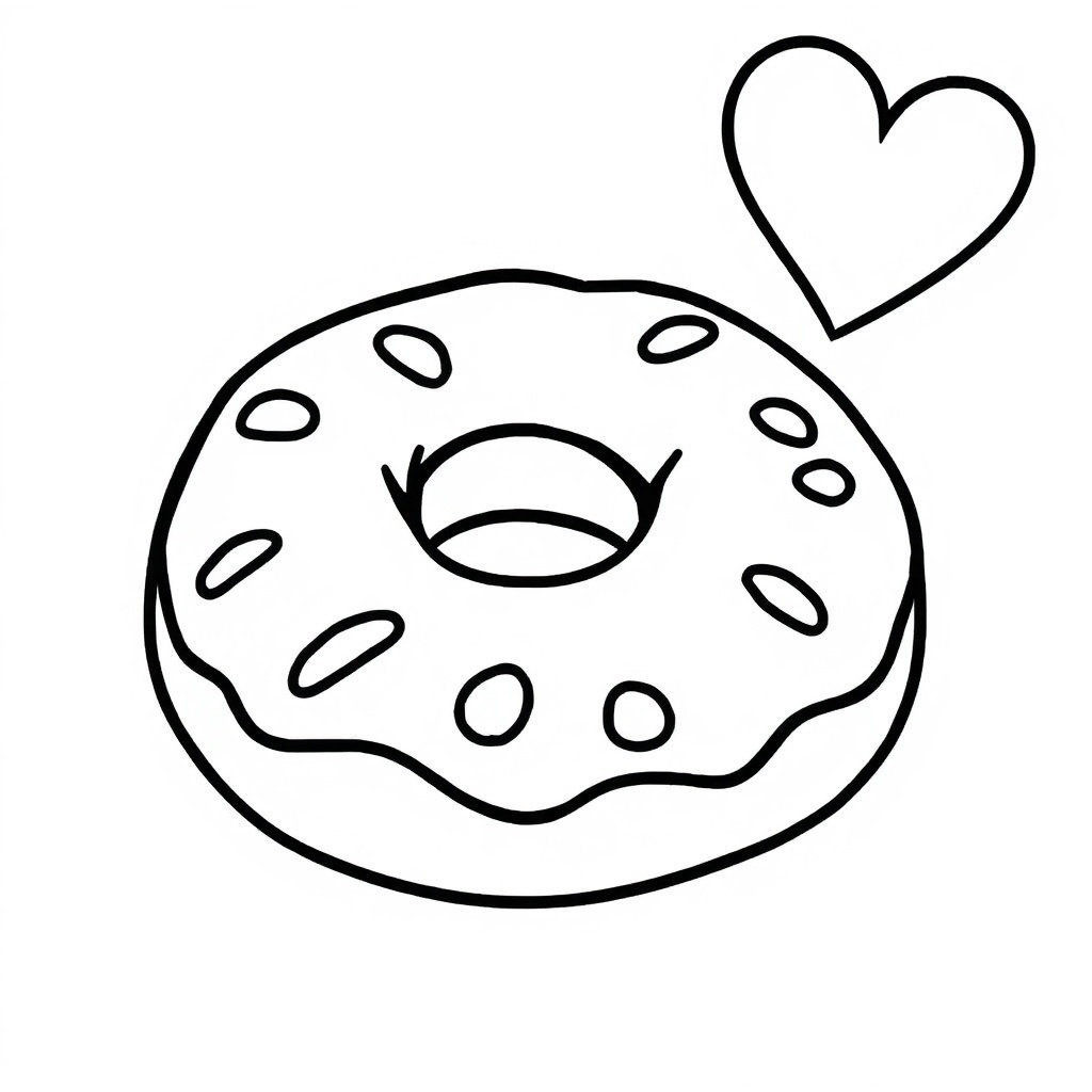 donut coloring page 6