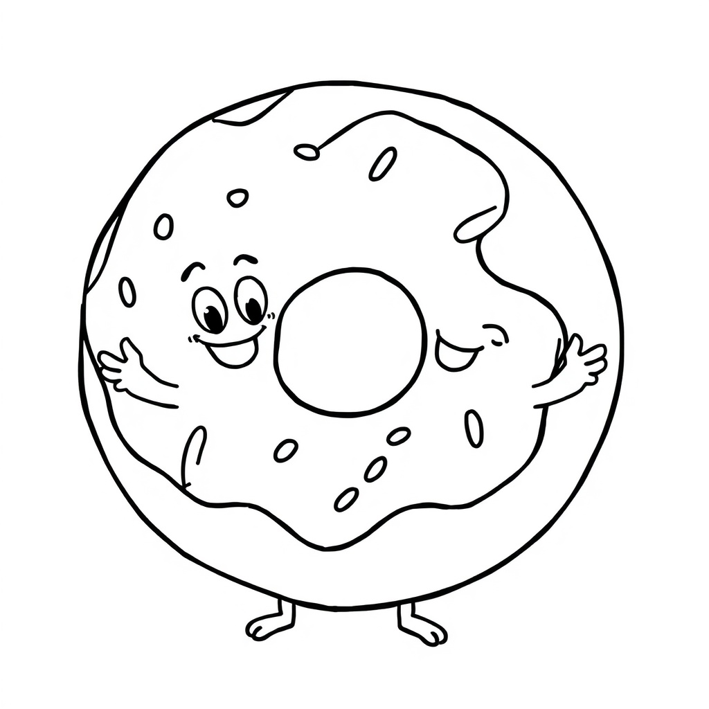 donut coloring page 7