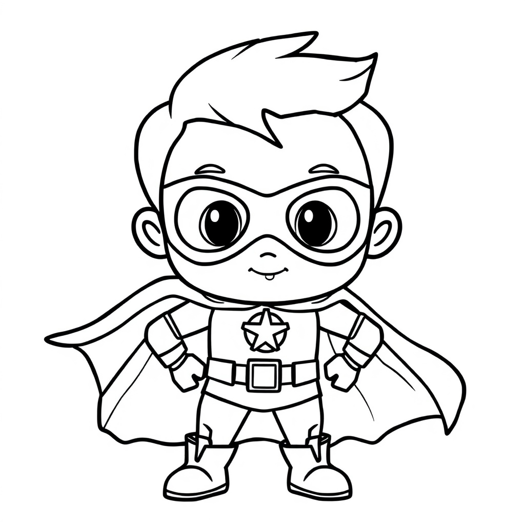 superhero coloring page 8