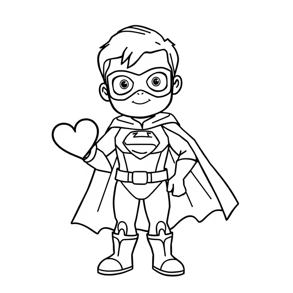 superhero coloring page 6