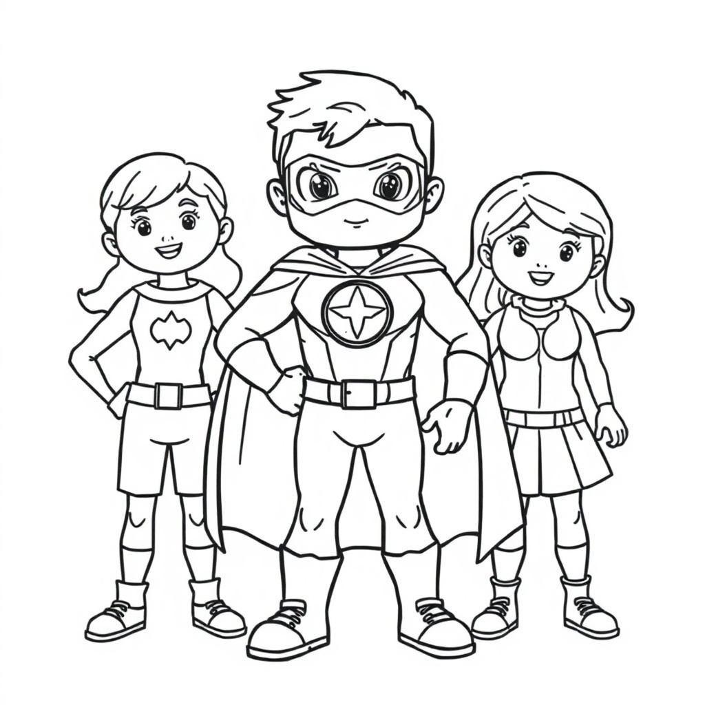 superhero coloring page 7