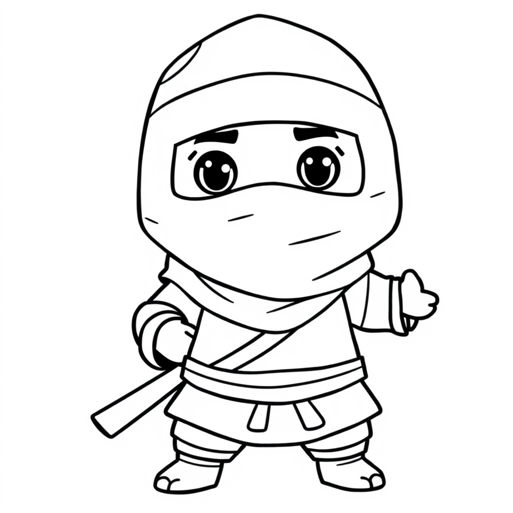 ninja coloring page 8