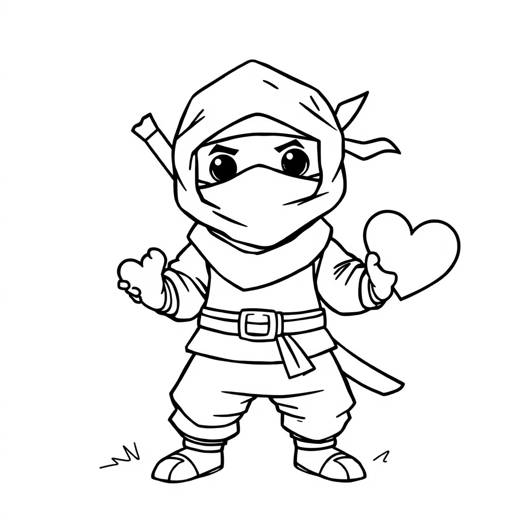 ninja coloring page 6