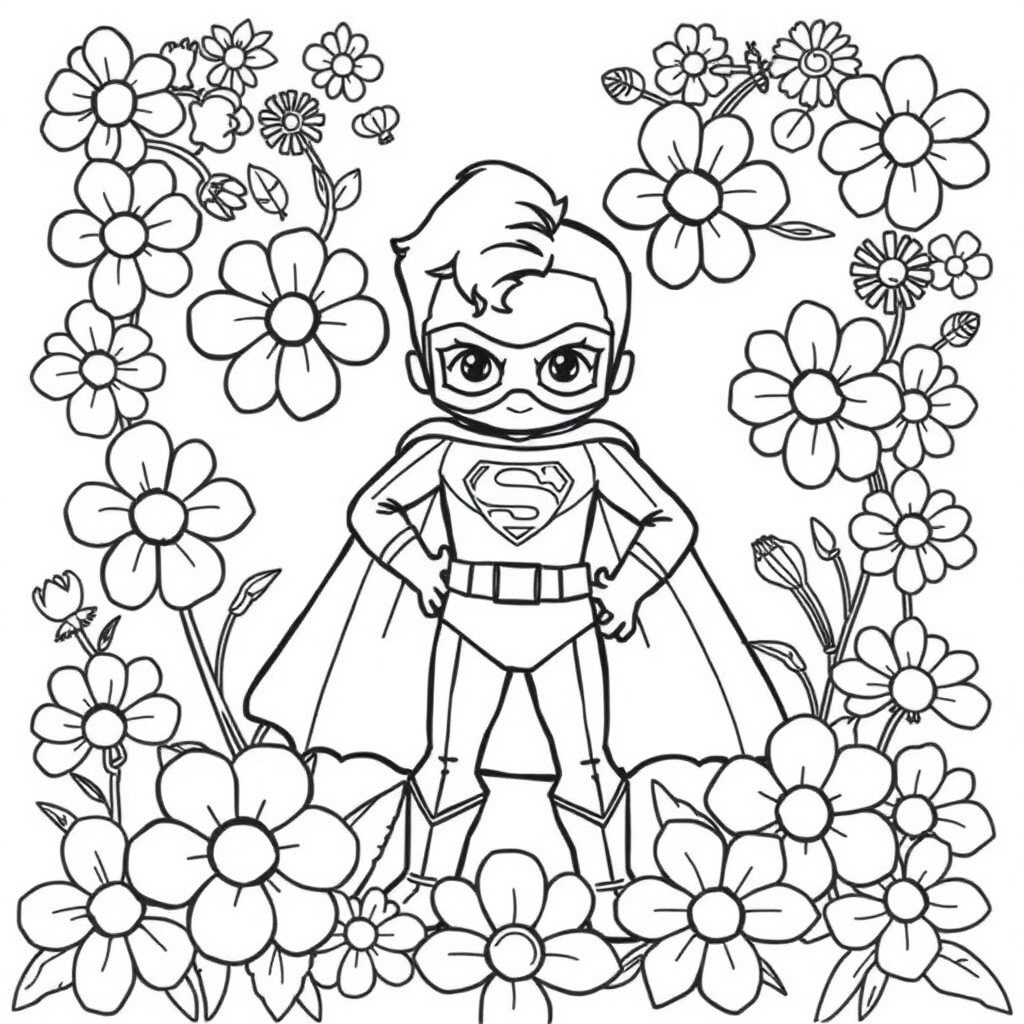 superhero coloring page 5