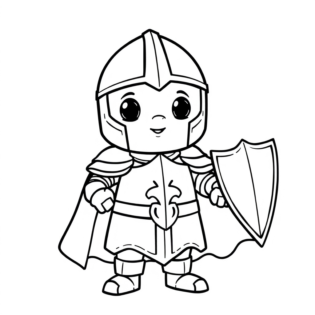 knight coloring page 8
