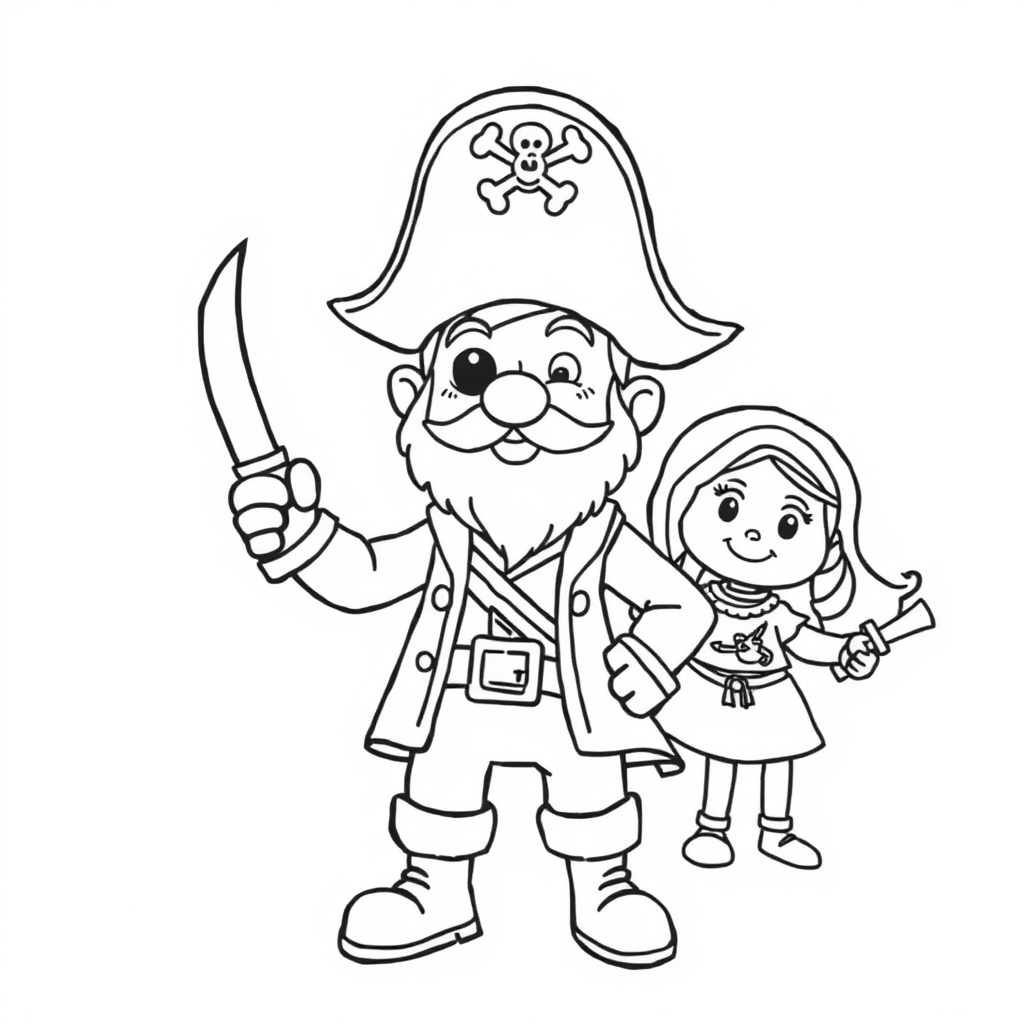 pirate coloring page 7