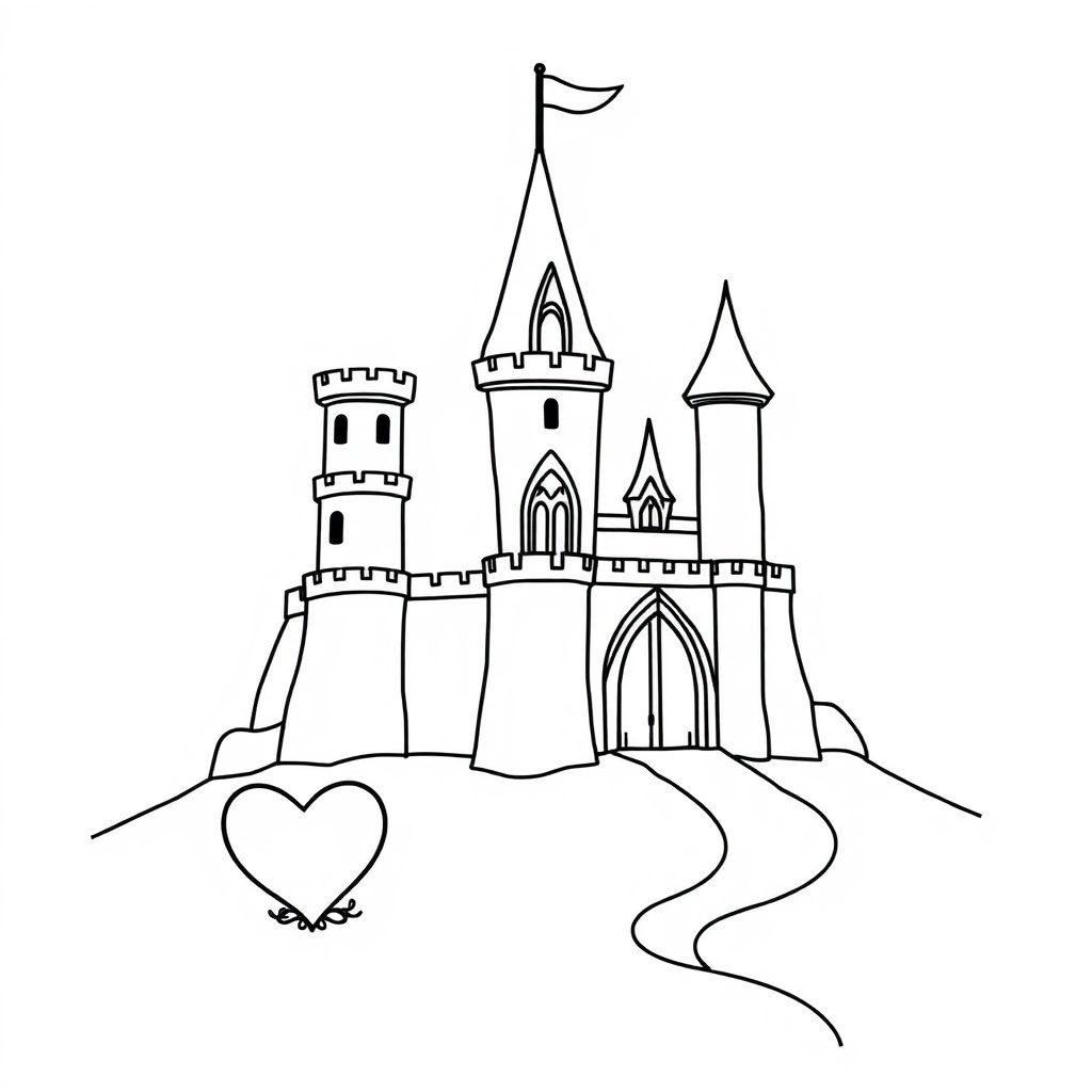 castle coloring page 6