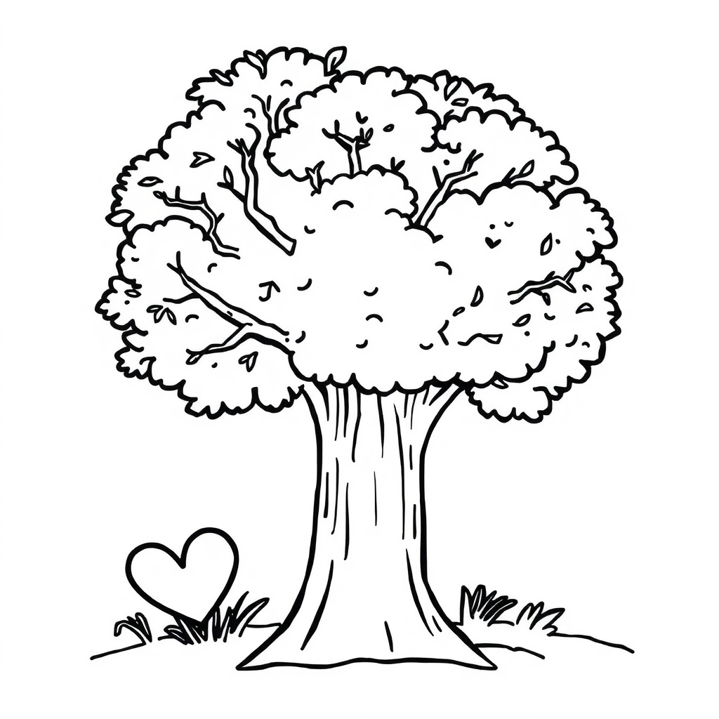tree coloring page 6