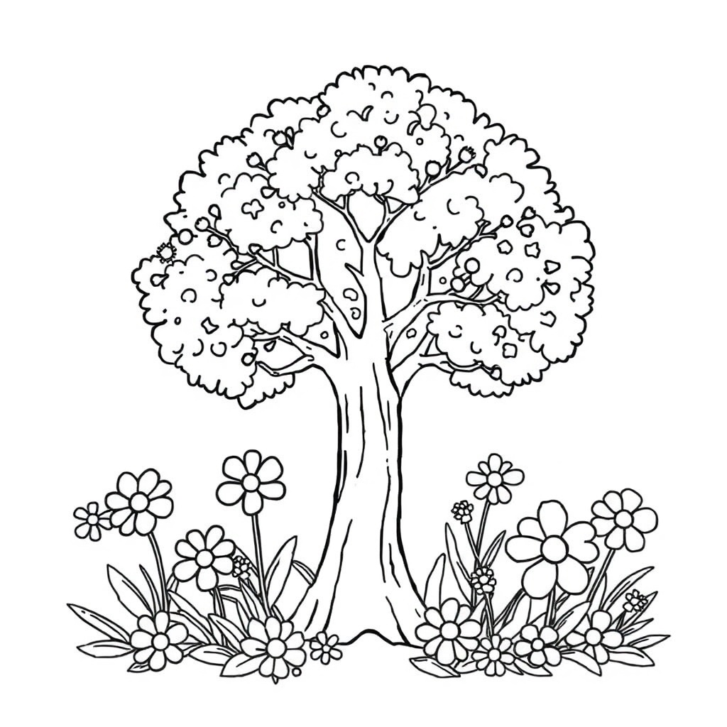 tree coloring page 5