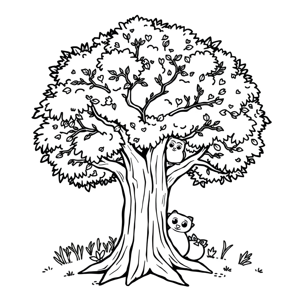 tree coloring page 7