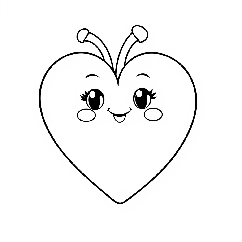 heart coloring page 8