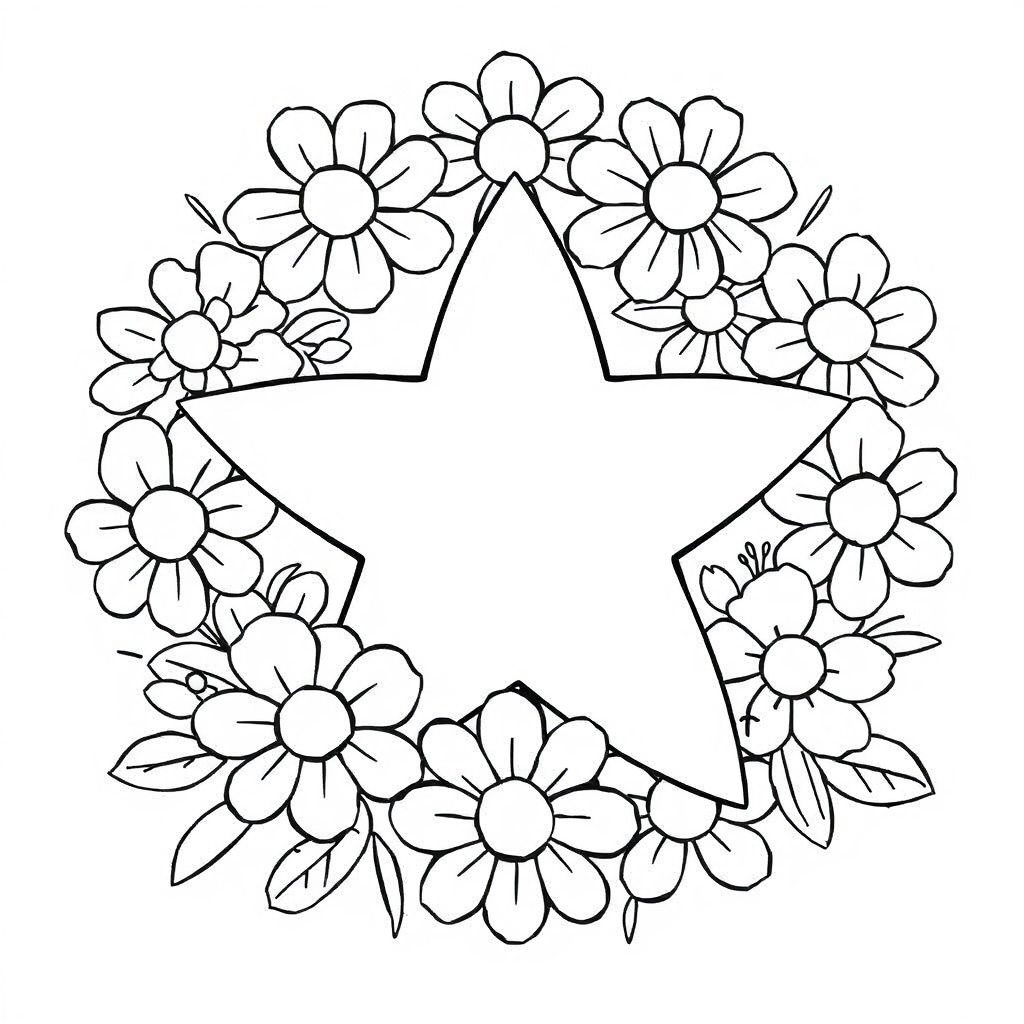star coloring page 5